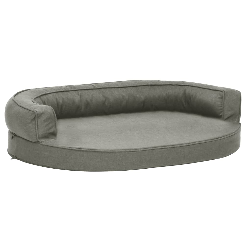 VidaXL Hondenbed ergonomisch linnen-look 75x53 cm grijs
