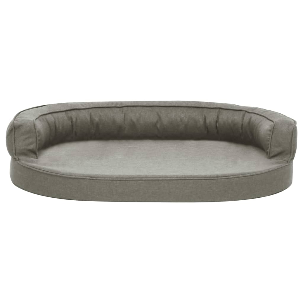 VidaXL Hondenbed ergonomisch linnen-look 75x53 cm grijs