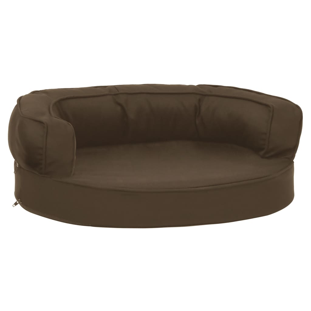 Vidaxl hondenbed ergonomisch linnenlook 60x42 cm bruin