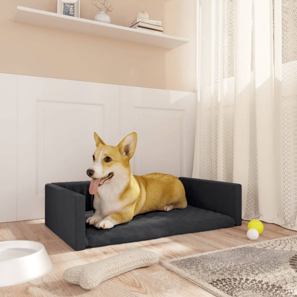 VidaXL Autohondenmand linnenlook 70x45 cm zwart
