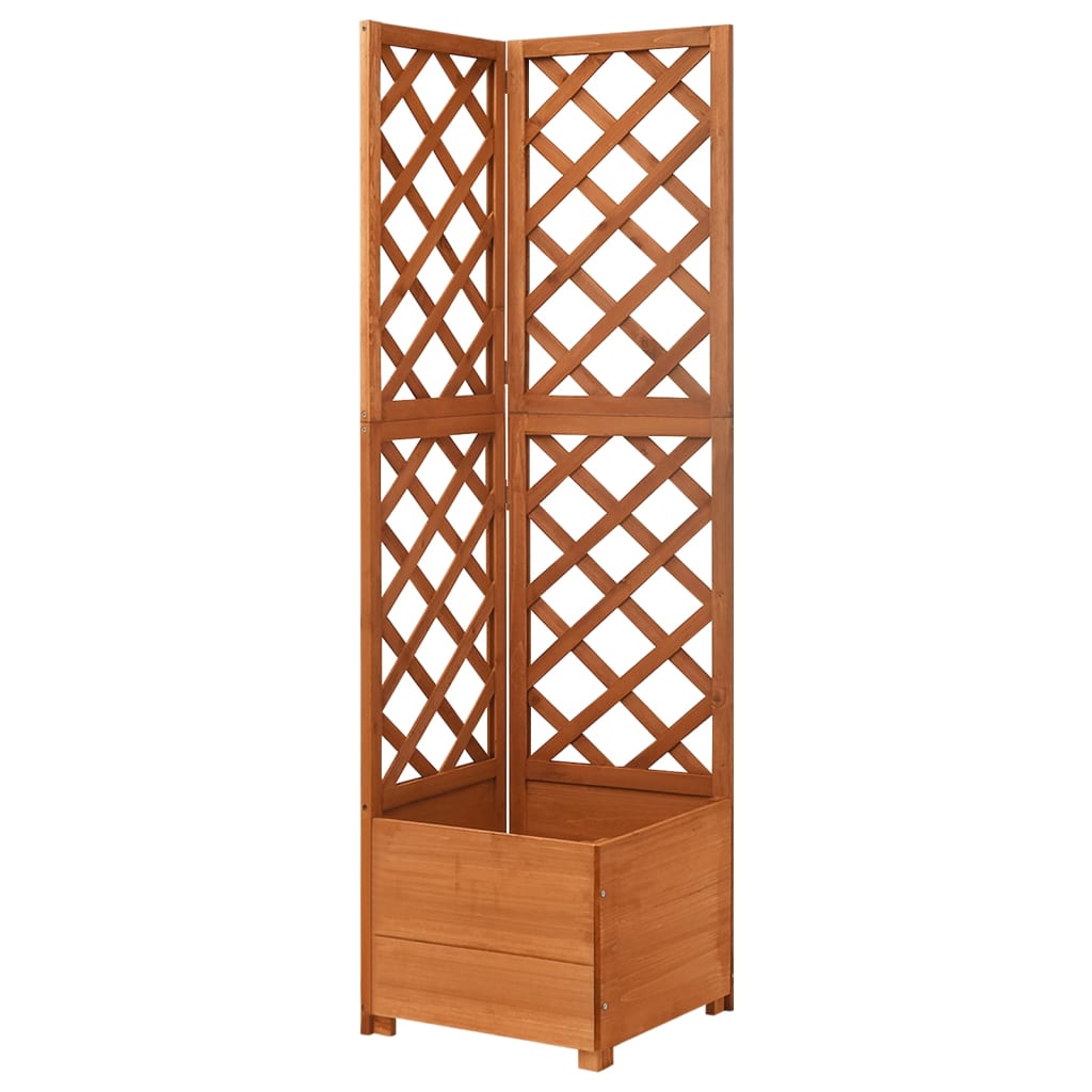 Vidaxl lattenwerkplantenbak hoekmodel 40x40x150 cm massief vuurhout