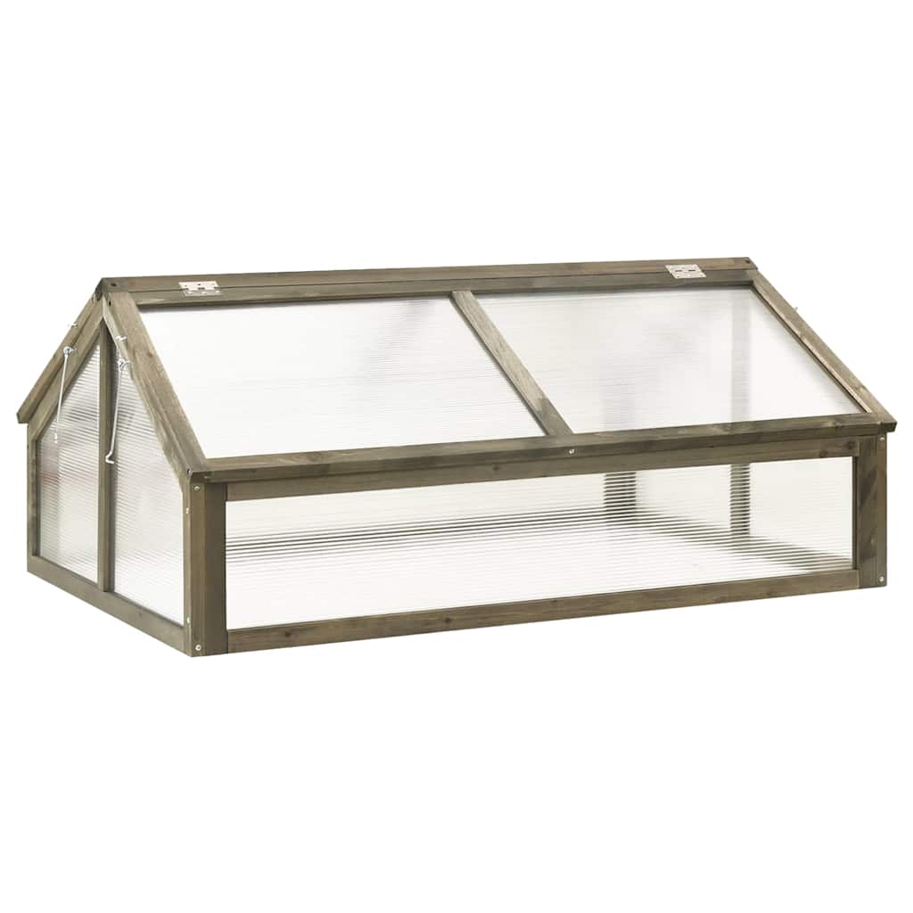 Vidaxl broeikas 114x80x50 cm vurenhout grijs