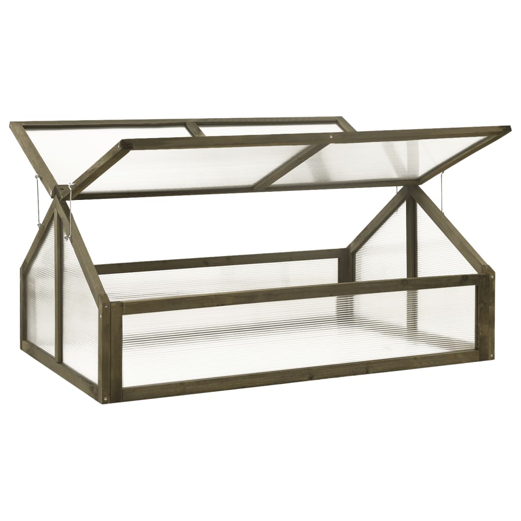 Vidaxl broeikas 114x80x50 cm vurenhout grijs