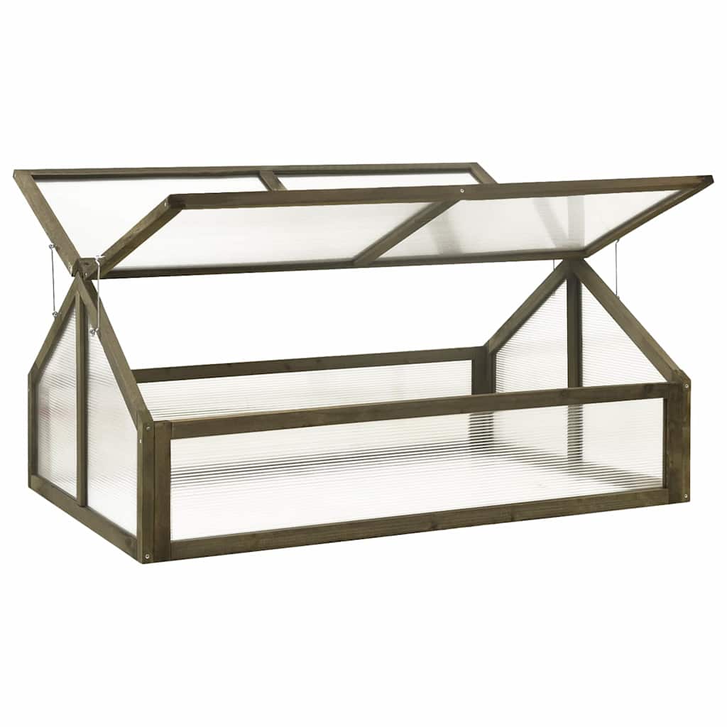 Vidaxl broeikas 114x80x50 cm vurenhout grijs