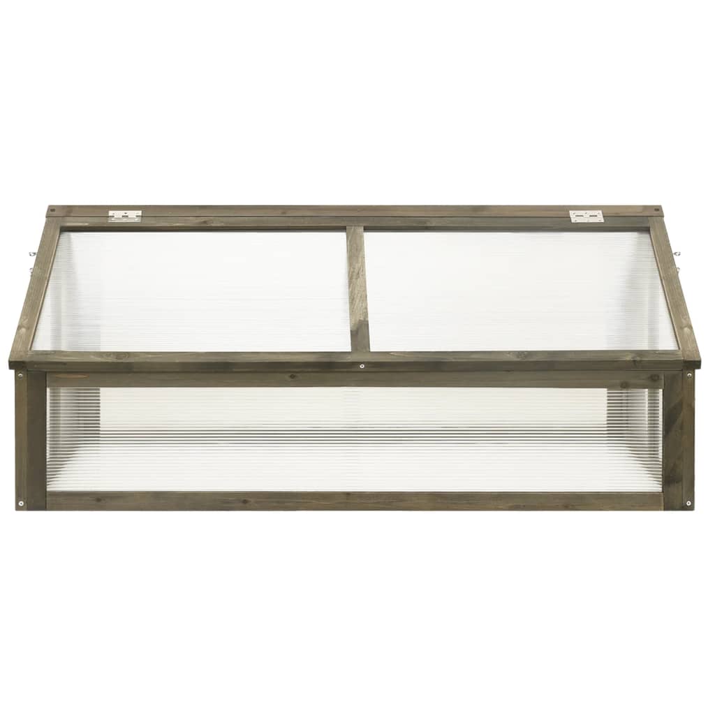 Vidaxl broeikas 114x80x50 cm vurenhout grijs