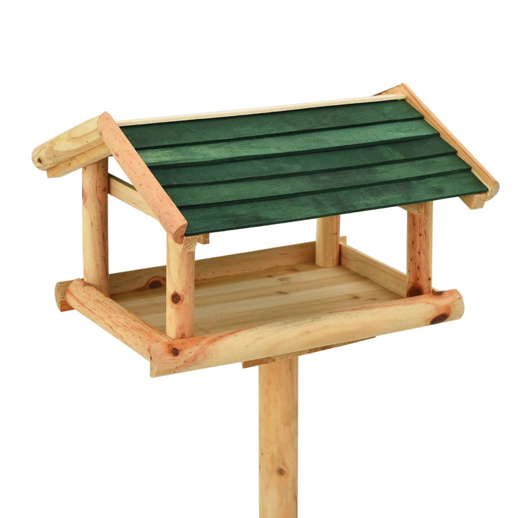 VidaXL Vogelvoeder met standaard 37x28x100 cm massief vuurhout