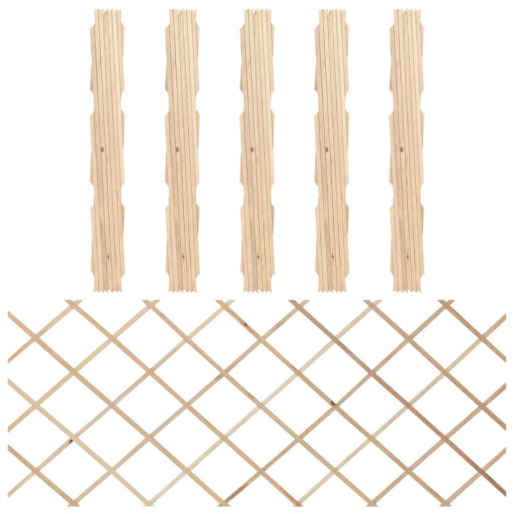 Vidaxl tuinlatwerken 5 st 180x80 cm massief vuurhout
