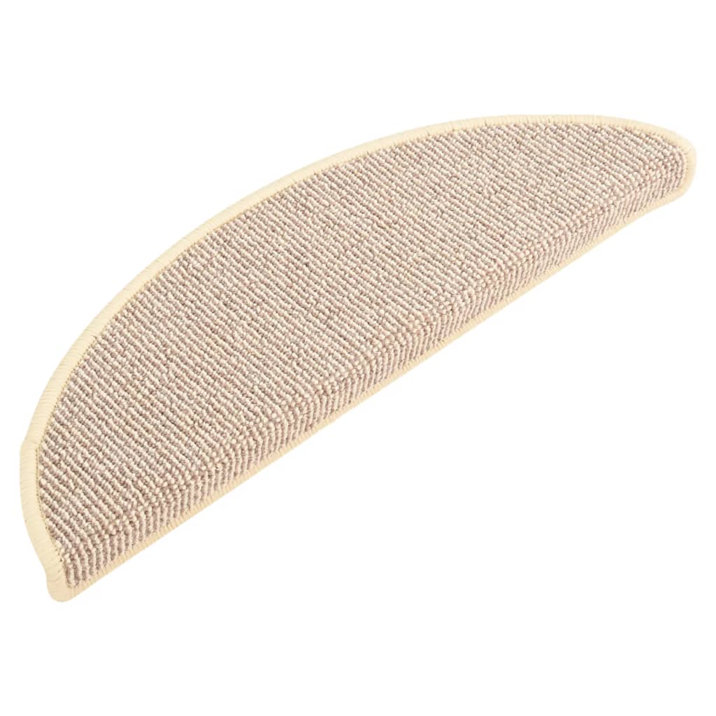 Vidaxl trapmatten 15 st 56x17x3 cm wit en bruin halfrond