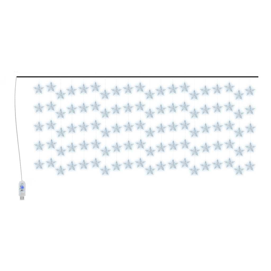 Vidaxl lichtsnoer sterren met 500 led's en 8 functies koudwit