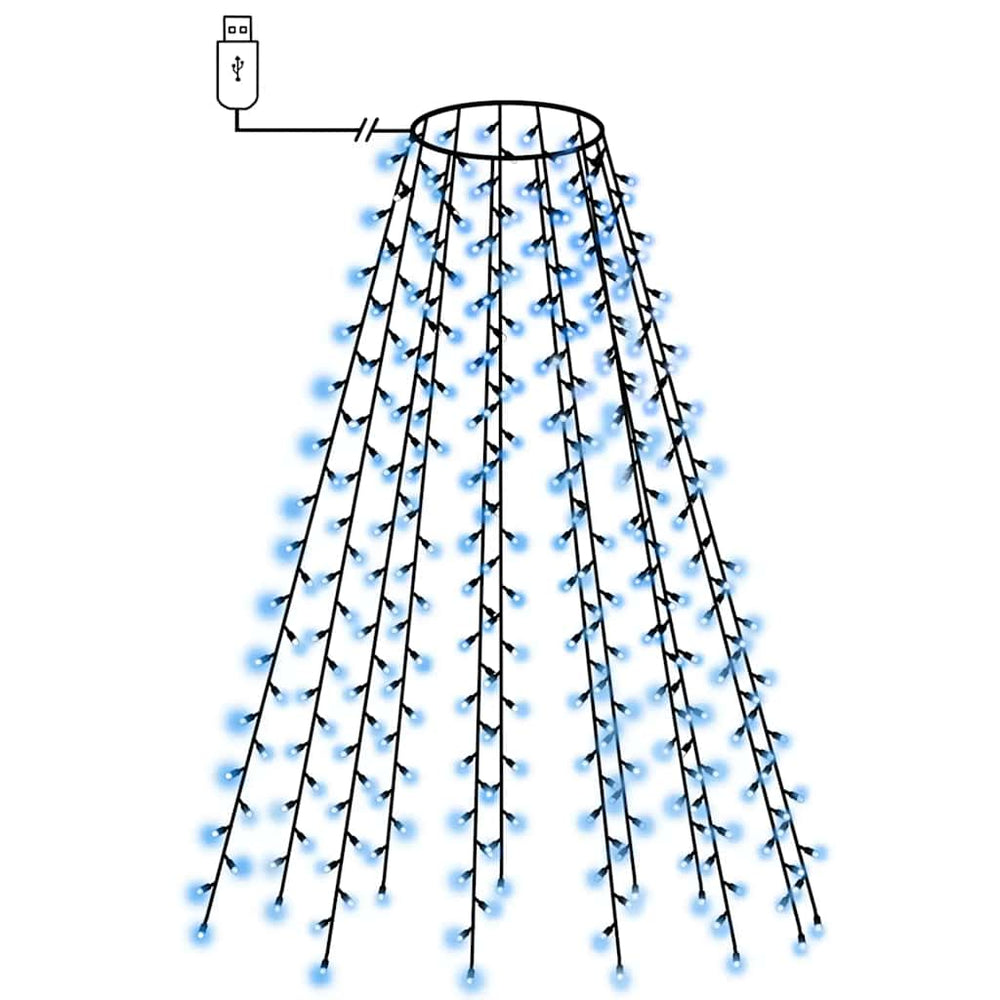 Vidaxl kerstboomverlichting met 180 led's blauw net 180 cm