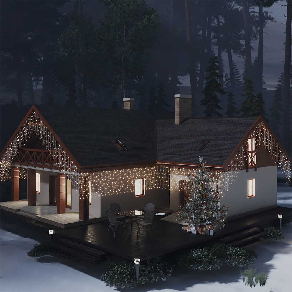 Vidaxl lichtgordijn met 400 led's en 8 functies 10 m warmwit