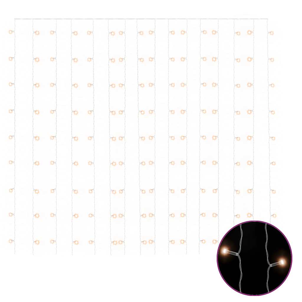 Vidaxl lichtsnoer met 300 led's en 8 functies 3x3m warmwit