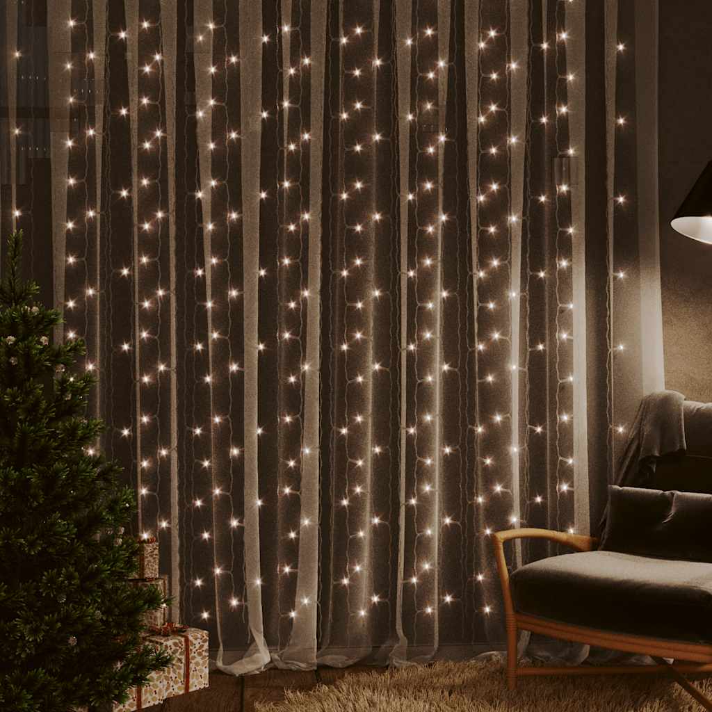 Vidaxl lichtsnoer met 300 led's en 8 functies 3x3m warmwit
