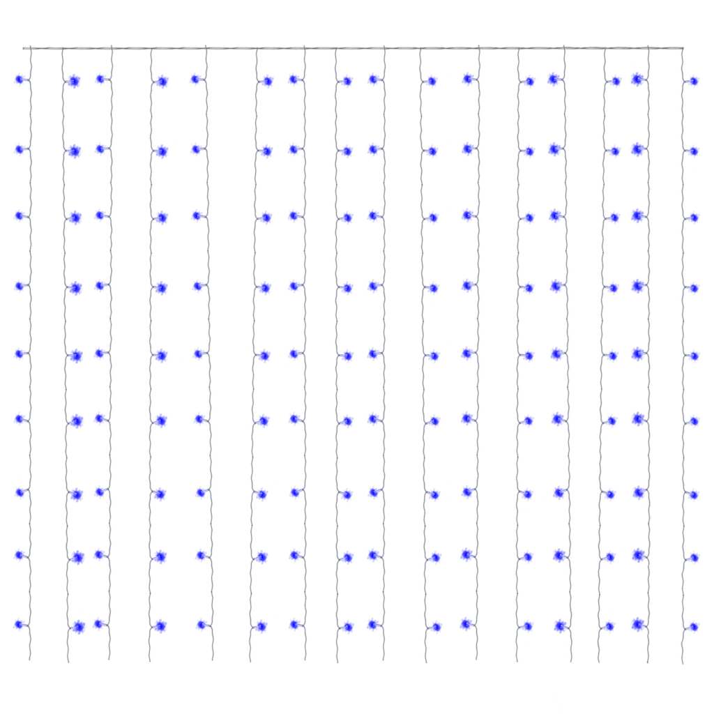 Vidaxl lichtsnoer met 300 led's en 8 functies 3x3 m blauw