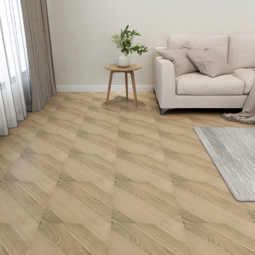 Vidaxl vloerplanken 20 st zelfklevende 1,86 m² pvc gestreept bruin
