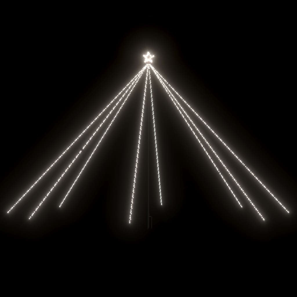 Vidaxl led-kerstboom binnen buiten 800 leds koud wit 5m