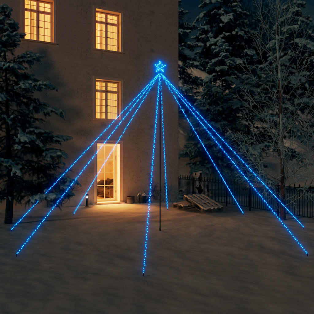 Vidaxl led-kerstboom blauw binnen buiten 800 leds 5 m