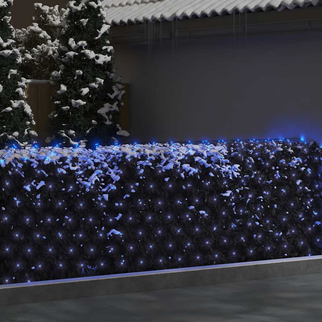 VidaXL Kerstnetverlichting 306 LED's binnen en buiten 3x3m blauw