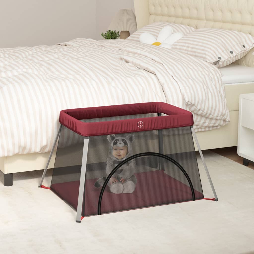 Vidaxl babybox met matraslinnen rood
