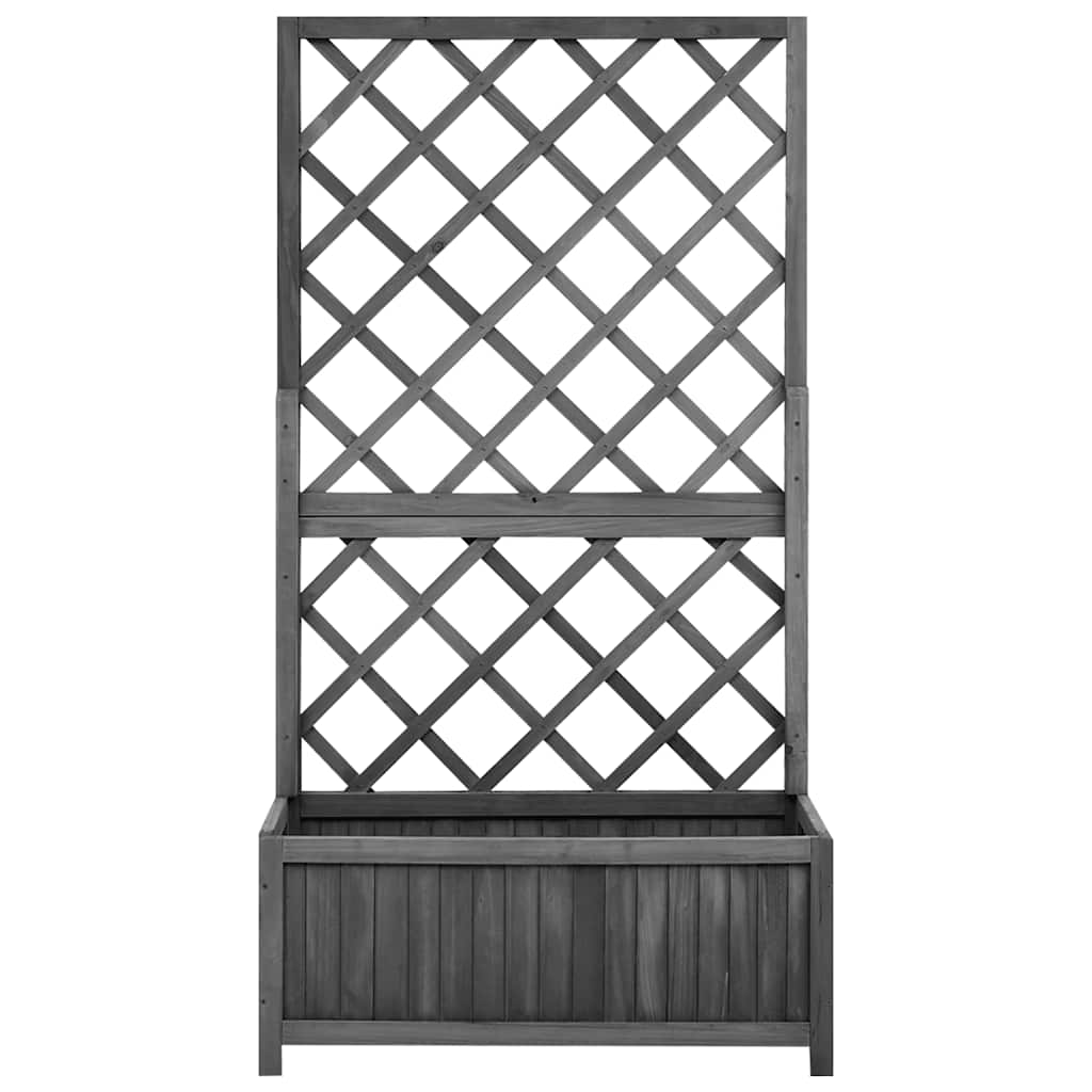 Vidaxl lattenwerkplantenbak 70x30x135 cm massief vurenhout zwart