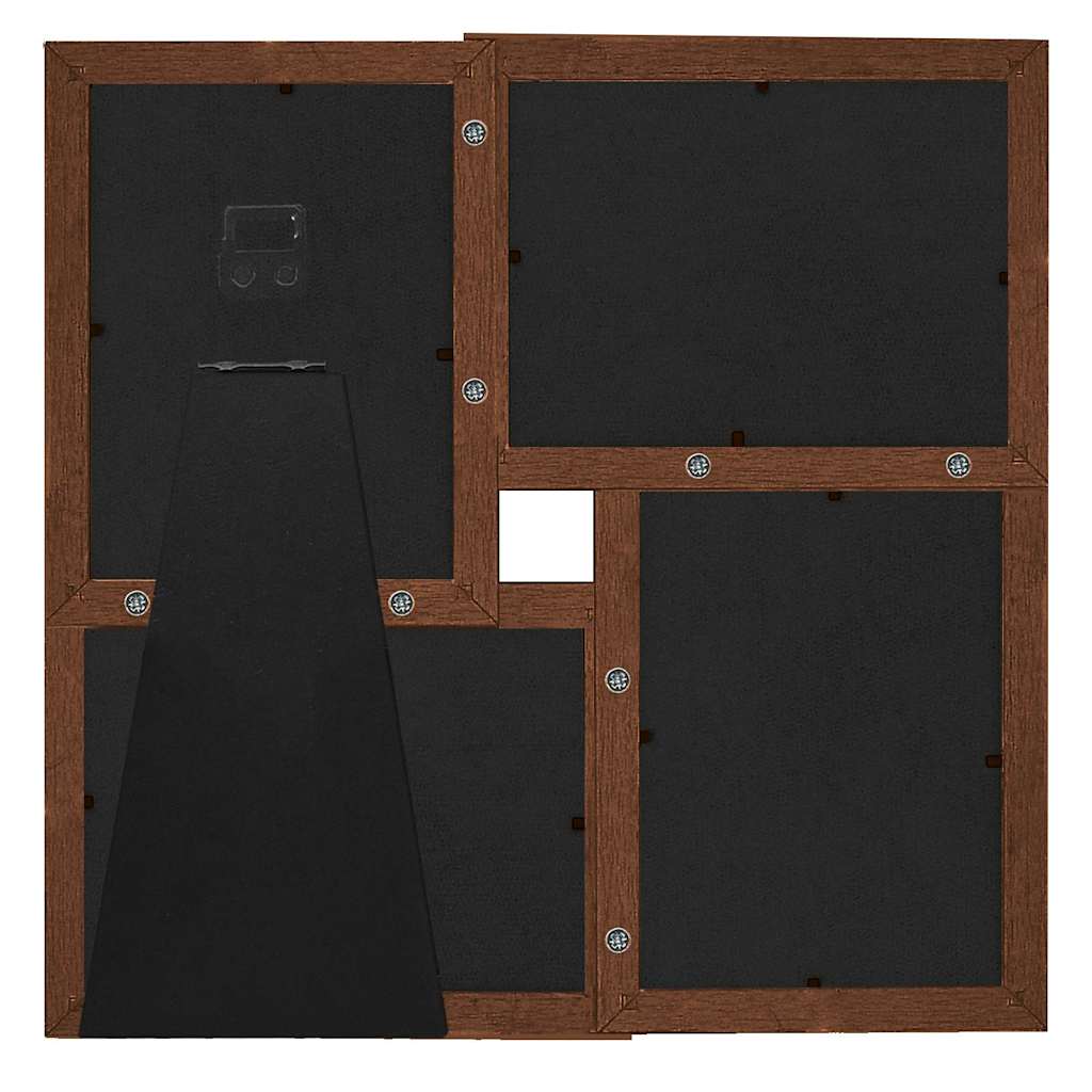 Vidaxl fotolijst voor 4x(10x15 cm) foto mdf donkerbruin