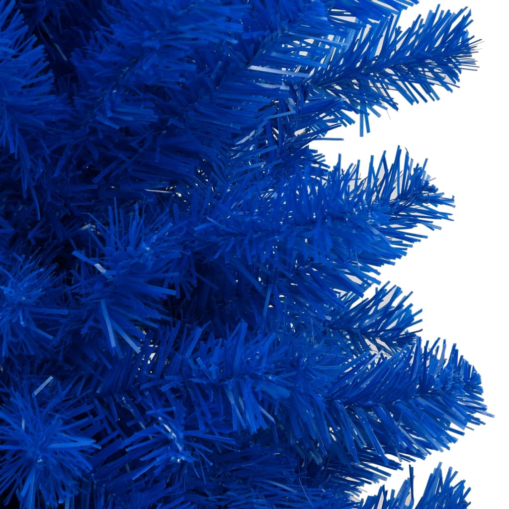VidaXL Kunstkerstboom met verlichting en kerstballen 120 cm PVC blauw
