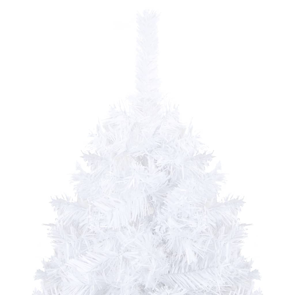 VidaXL Kunstkerstboom met verlichting en kerstballen 180 cm PVC wit