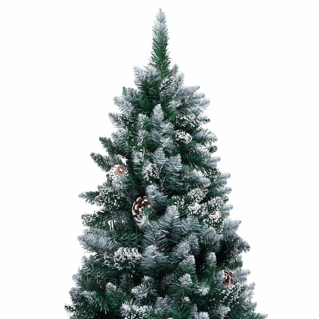 Vidaxl kunstkerstboom met led en kerstballen en dennenappels 180 cm