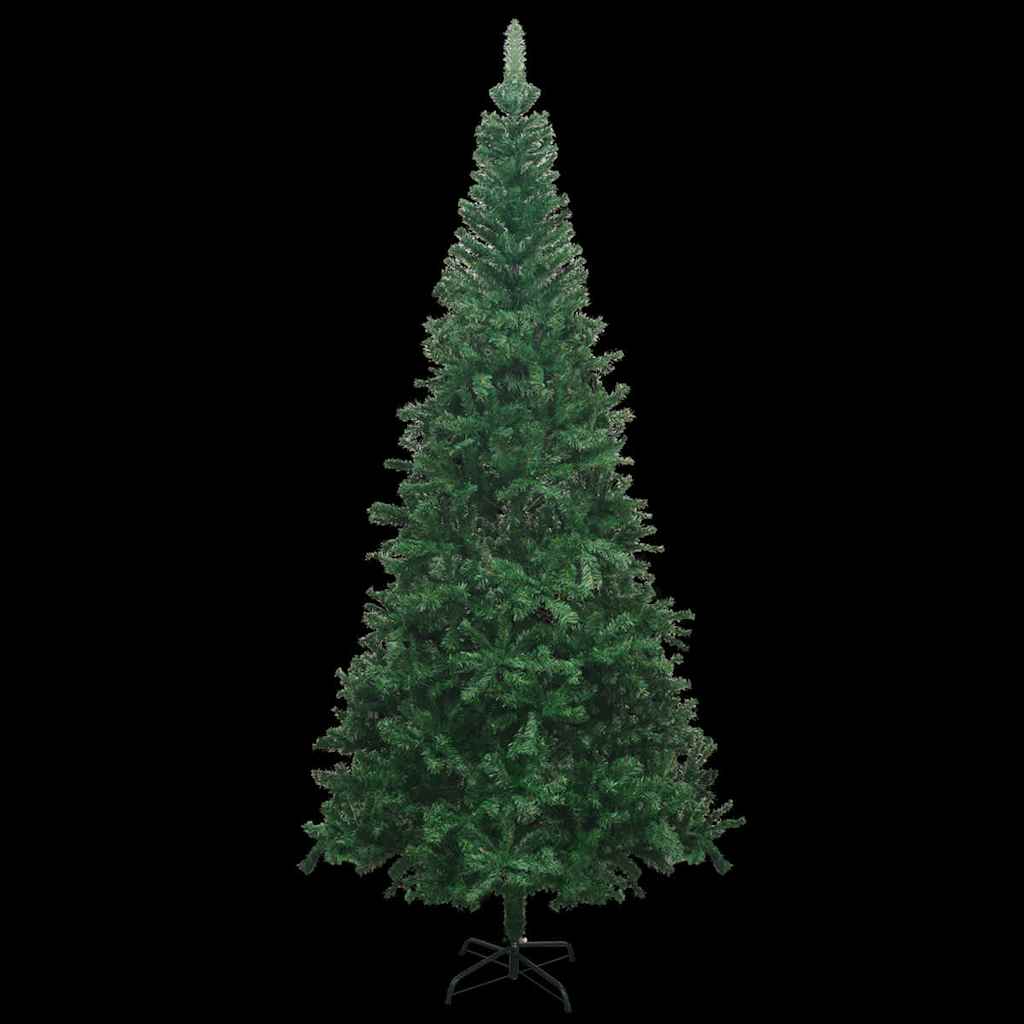 Vidaxl kunstkerstboom met verlichting en kerstballen l 240 cm groen