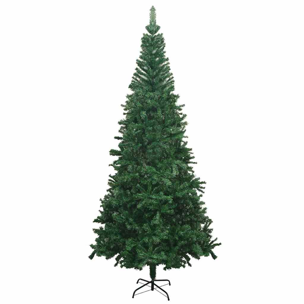 Vidaxl kunstkerstboom met verlichting en kerstballen l 240 cm groen