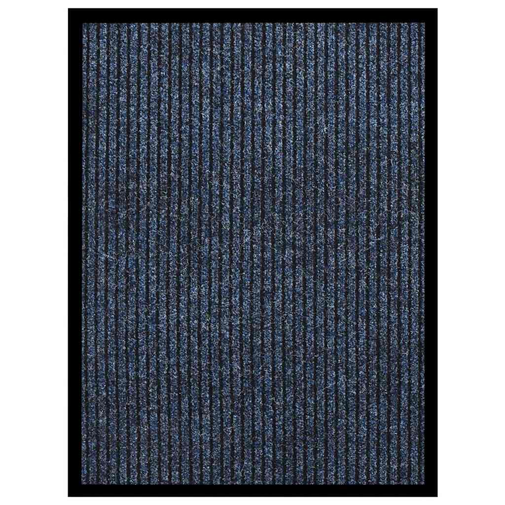Vidaxl deurmat 60x80 cm gestreept blauw