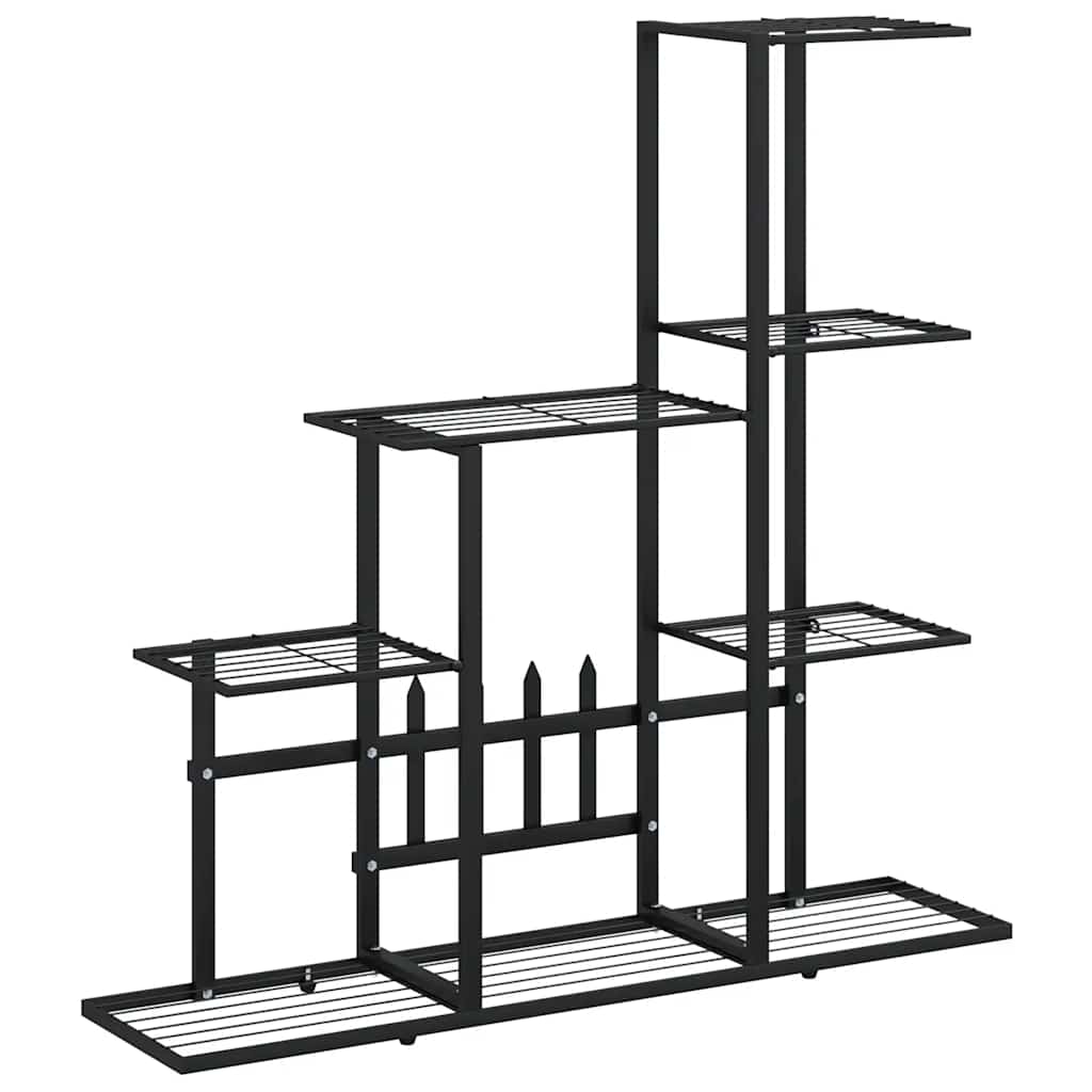 Vidaxl bloemenstandaard 94,5x25x88 cm metaal zwart