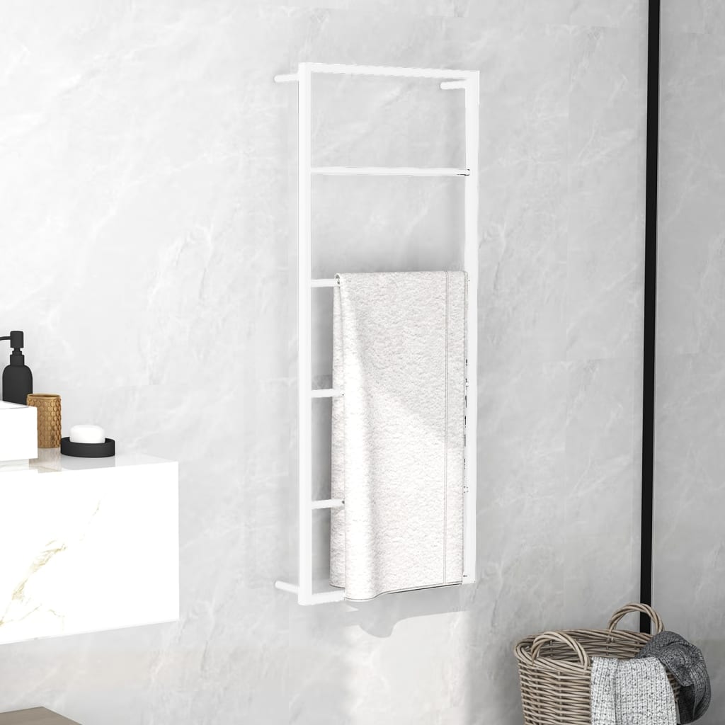 Vidaxl handdoekenrek wit 45x10x115 cm staal