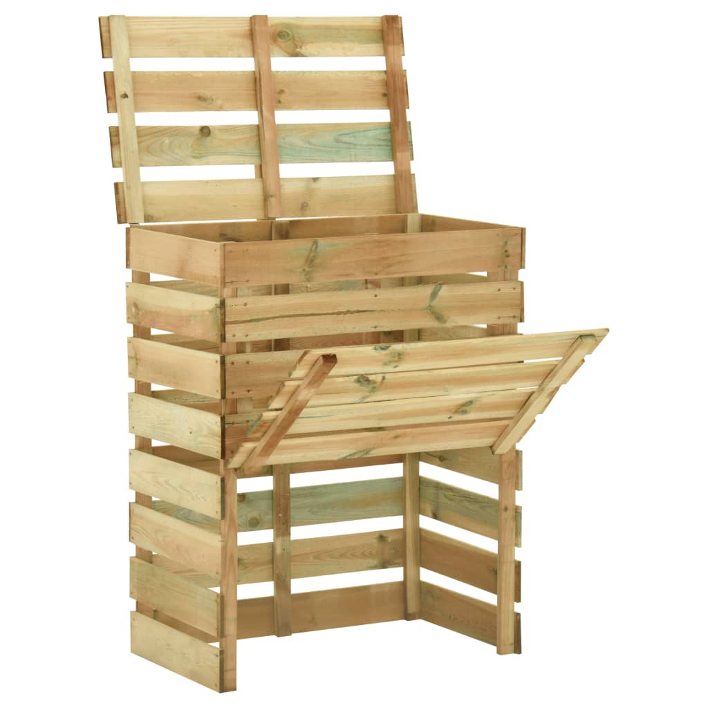 VidaXL Tuincompostbakken 2 st 80x50x100 cm geïmpregneerd groenenhout