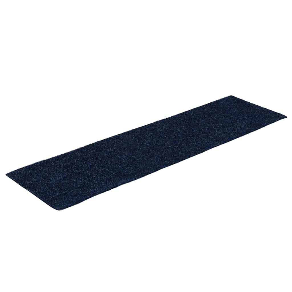 Vidaxl trapmatten zelfklevend 15 stuks 76x20 cm rechthoekig marineblauw
