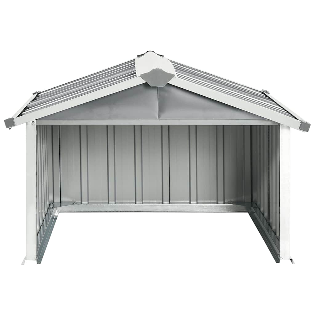 Vidaxl overkapping voor robotmaaier 92x97x63 cm staal grijs