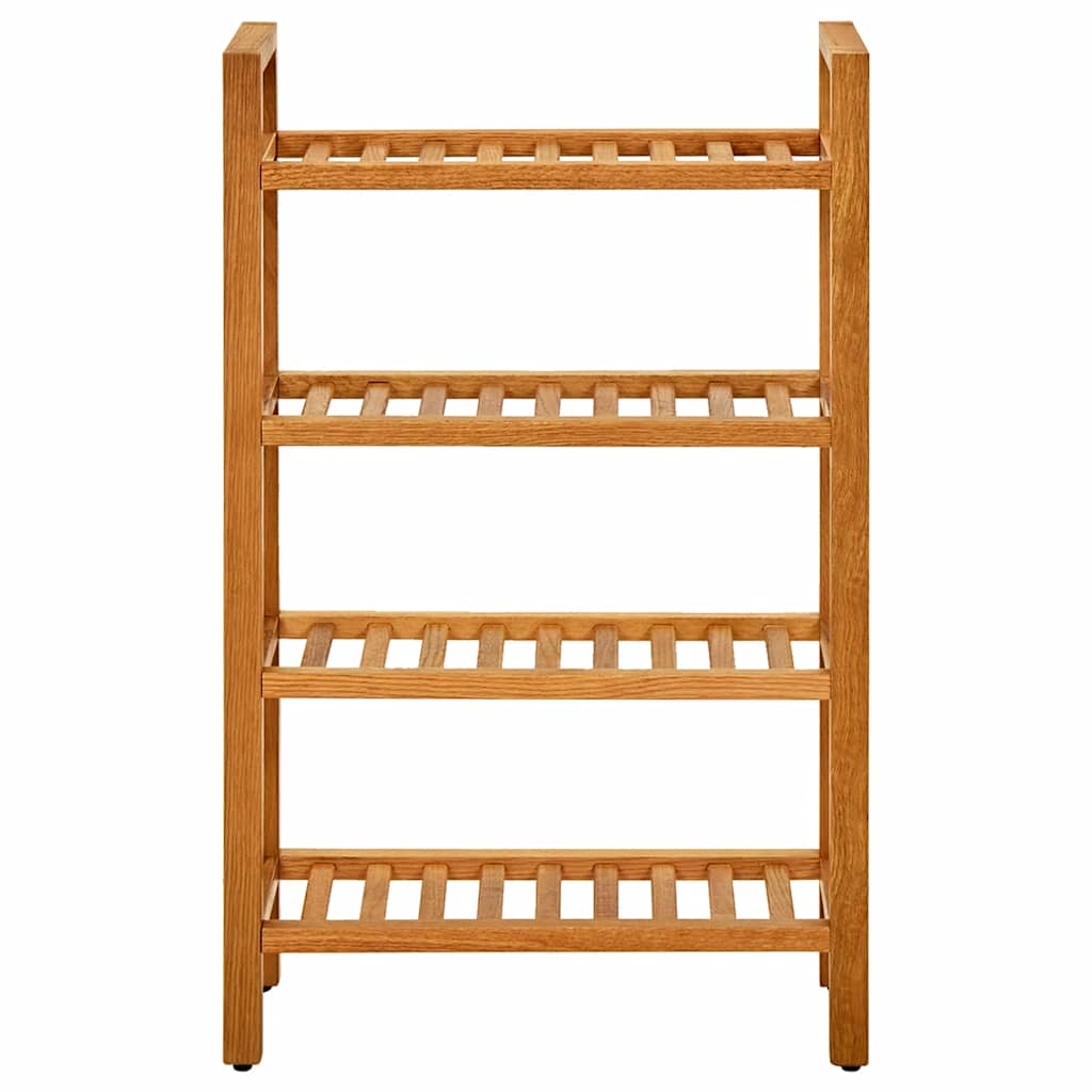 Vidaxl schoenenrek met 4 schappen 50x27x80 cm massief eikenhout