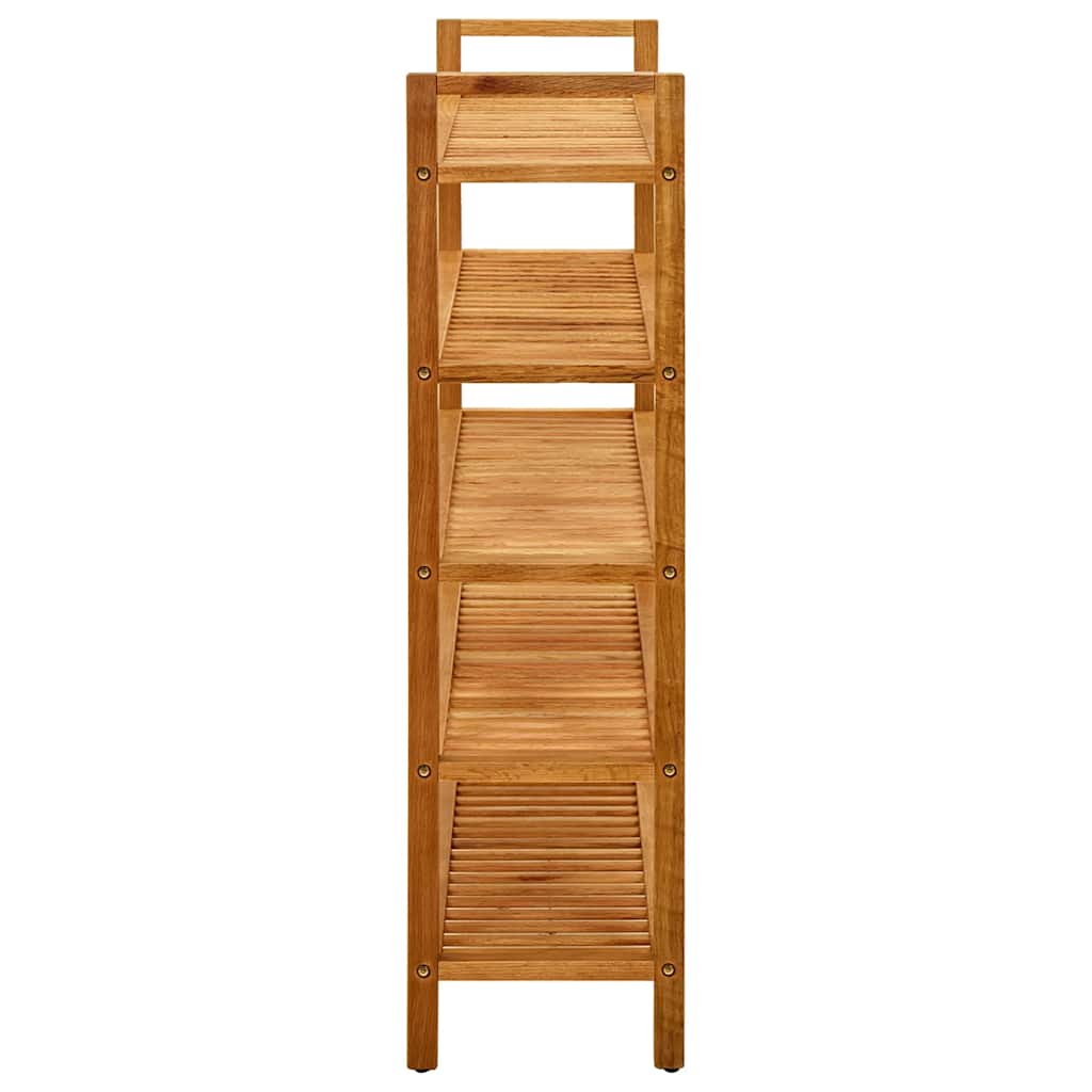 Vidaxl schoenenrek met 5 planken 100x27x100 cm massief eikenhout