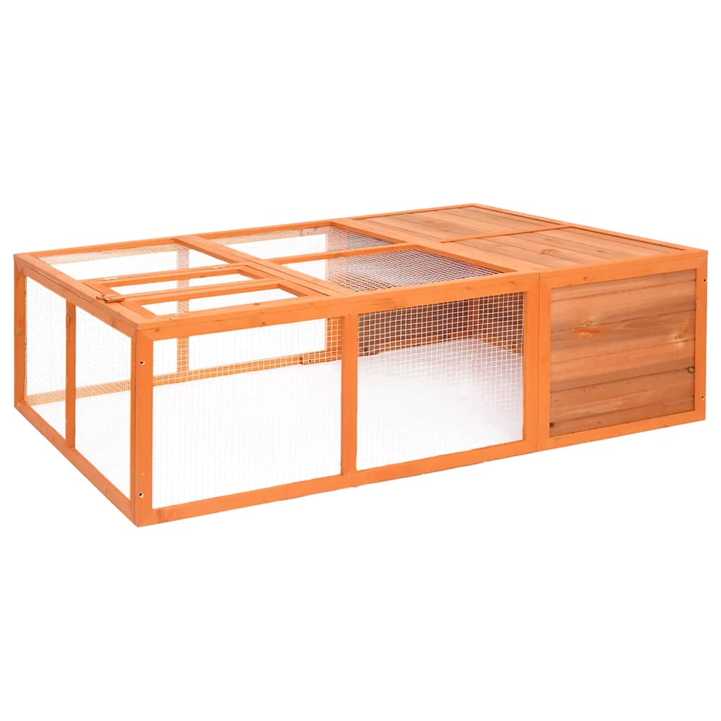 Vidaxl dierenhok voor buiten 150x100x50 cm massief vuurhout