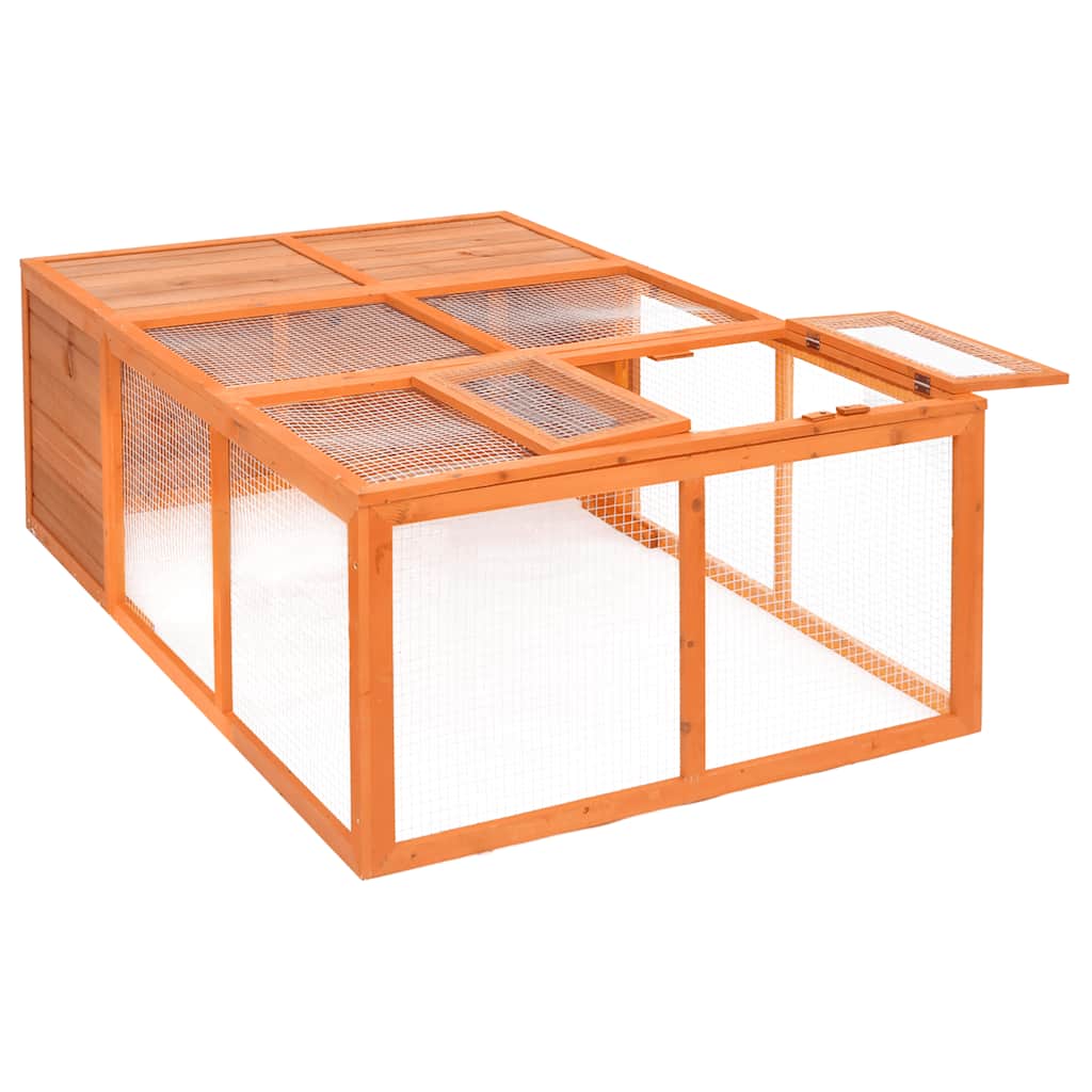 Vidaxl dierenhok voor buiten 150x100x50 cm massief vuurhout