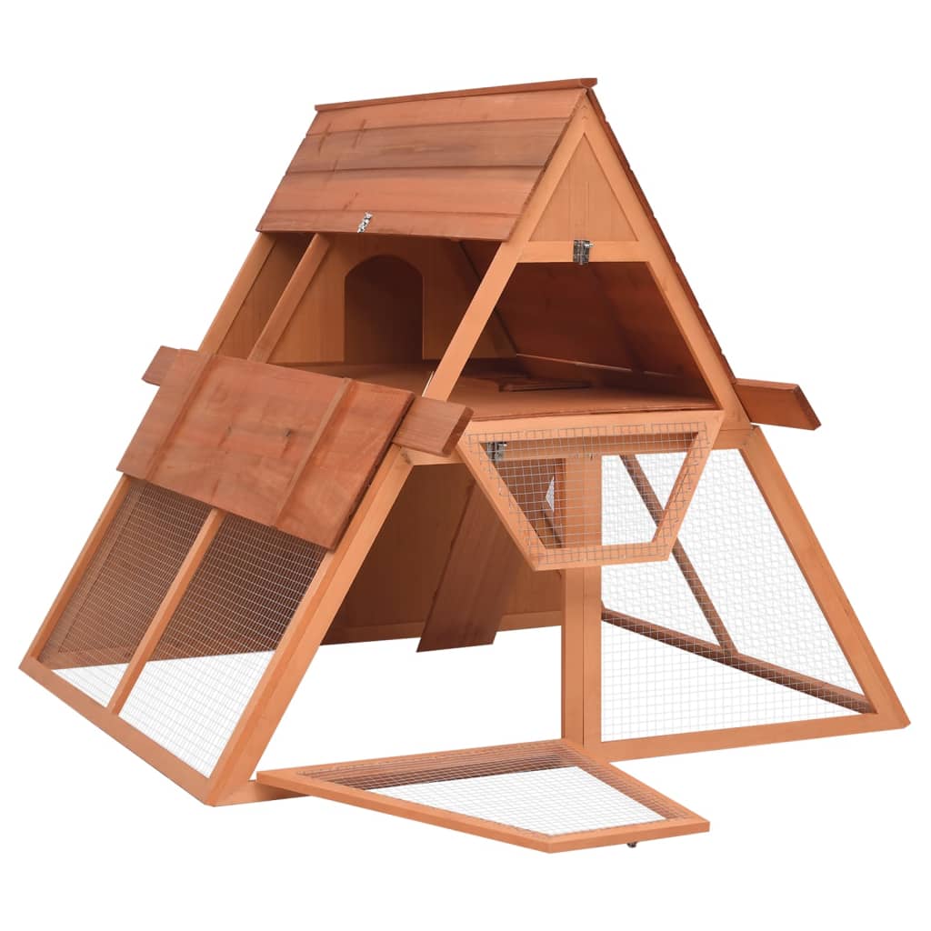 Vidaxl konijnenhok 152x127x109,5 cm massief vuurhout