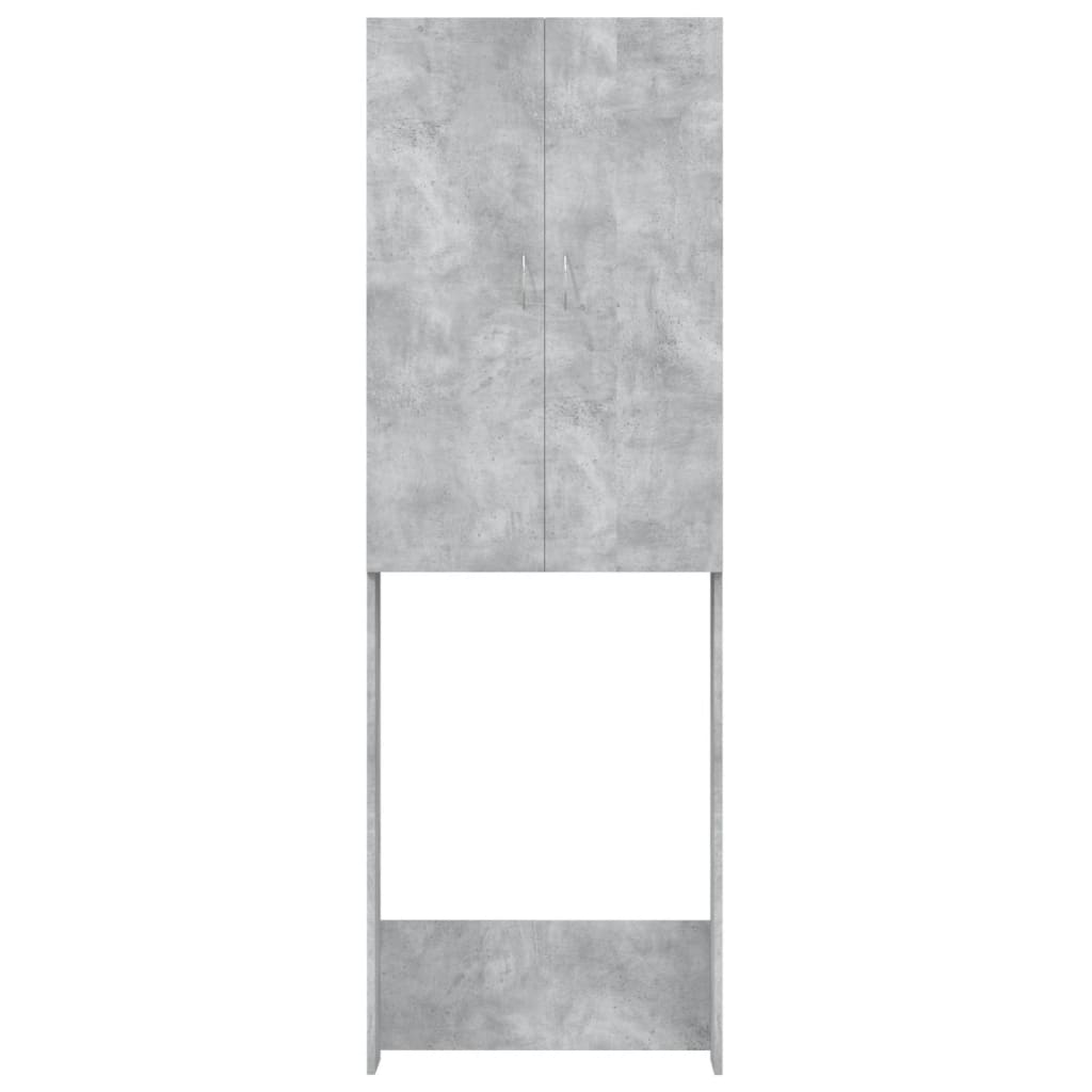 Vidaxl wasmachinekast 64x25,5x190 cm betongrijs