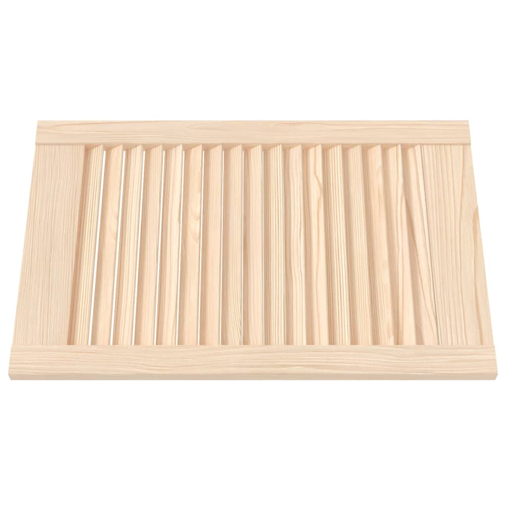Vidaxl kastdeuren met lamellen 4 st 61,5x39,4 cm massief groenenhout