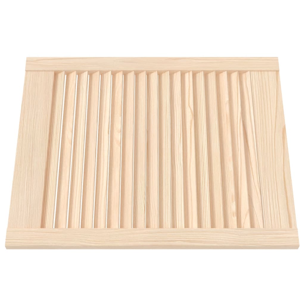 Vidaxl kastdeuren met lamellen 4 st 61,5x49,4 cm massief groenenhout