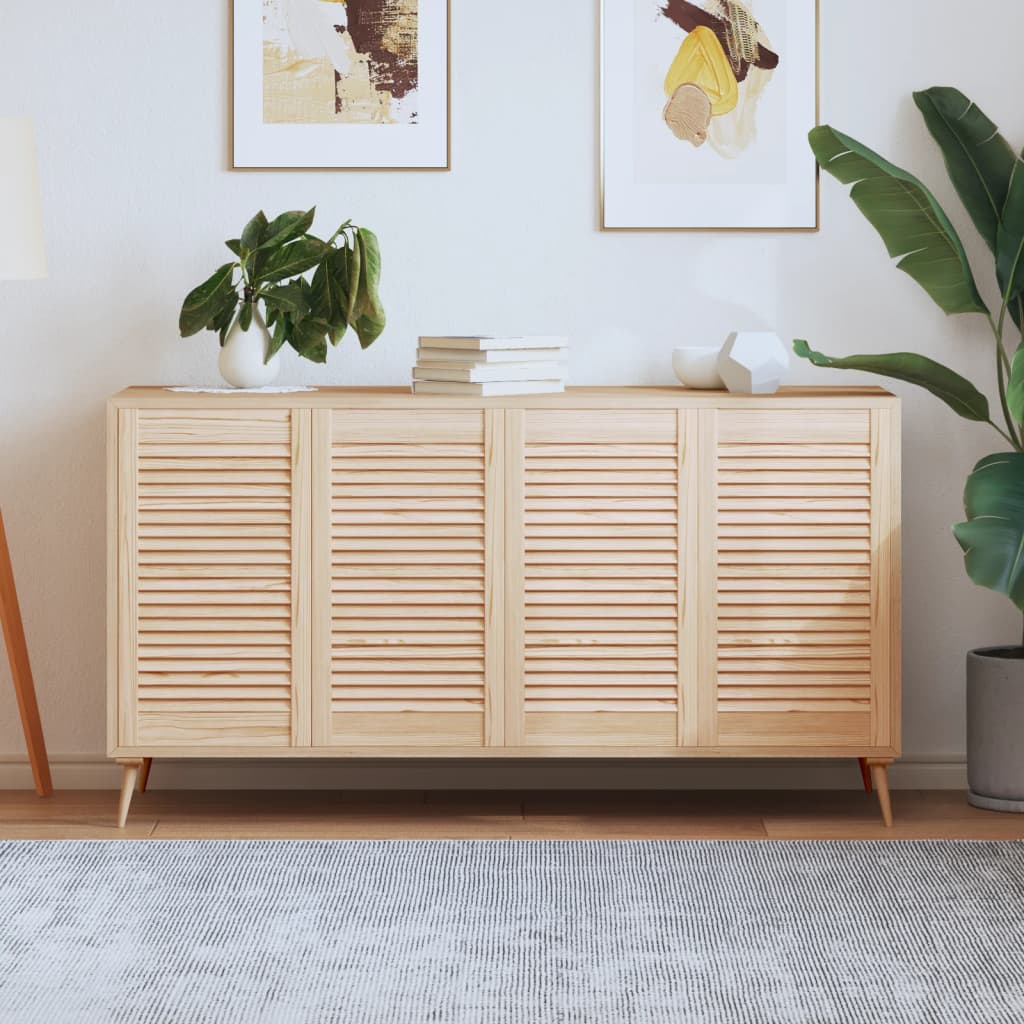 Vidaxl kastdeuren met lamellen 4 st 69x39,4 cm massief groenenhout