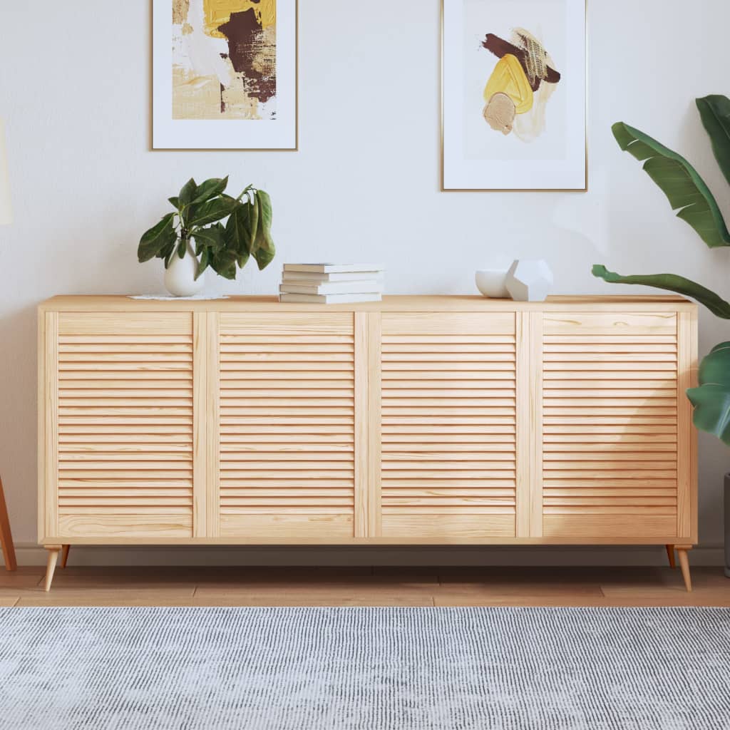 Vidaxl kastdeuren met lamellen 4 st 69x49,4 cm massief groenhout