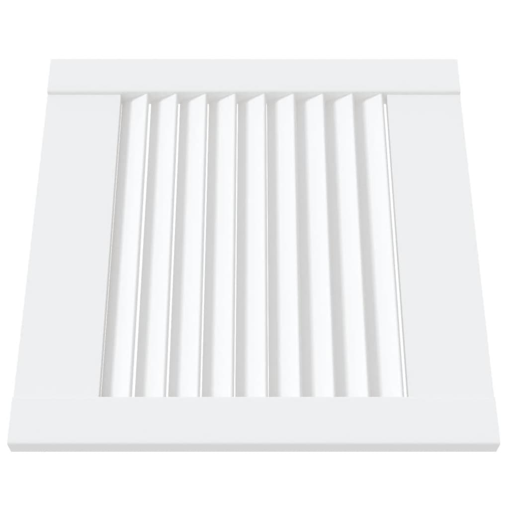 Vidaxl kastdeuren met lamellen 4 st 39,5x39,4 cm groenhout wit
