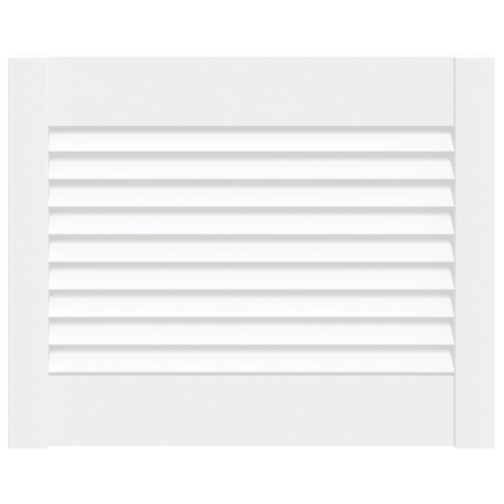 Vidaxl kastdeur met lamellen 39,5x49,4 cm massief groenhout wit