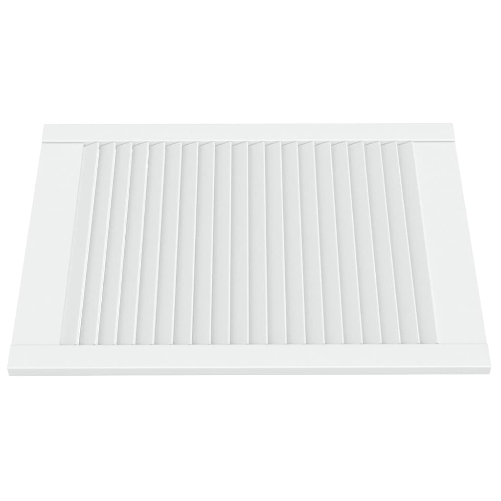 Vidaxl kastdeuren met lamellen 2 st 69x49,4 cm massief groenenhout wit