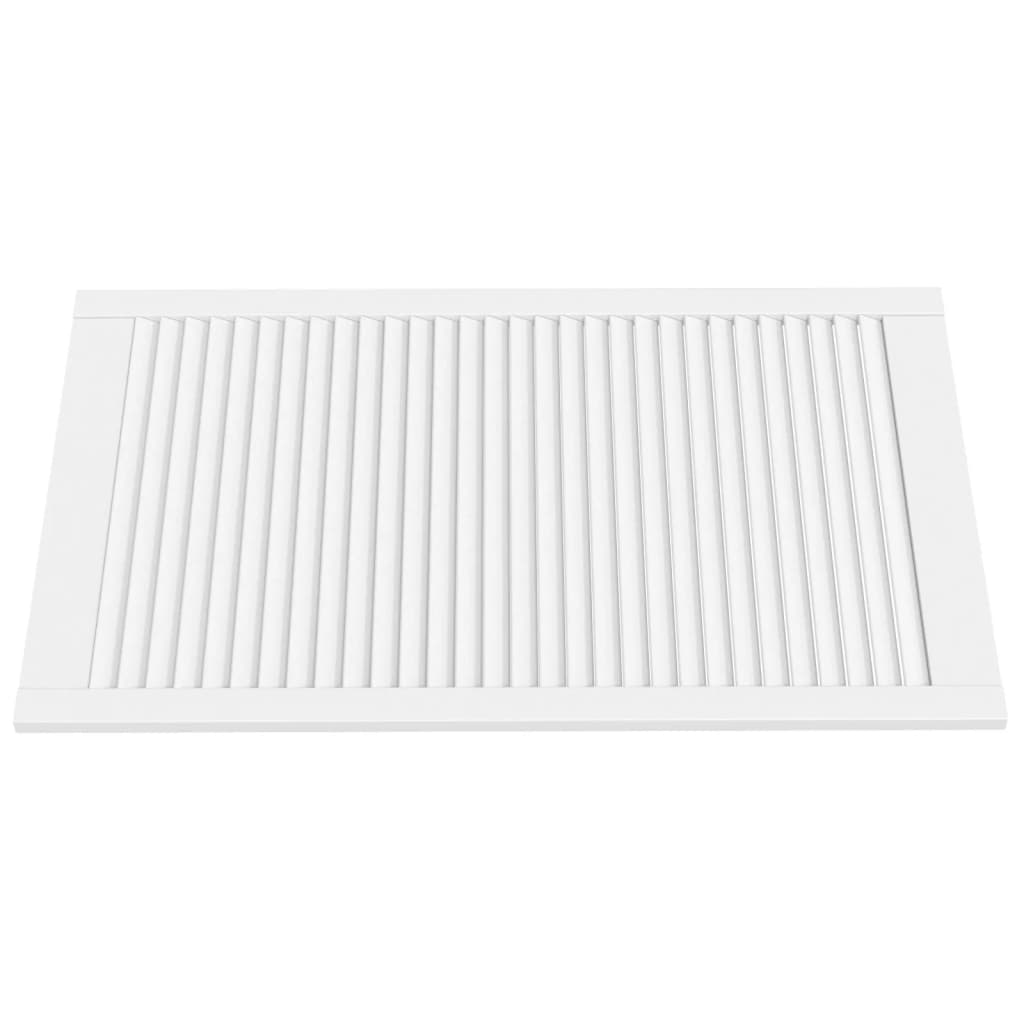 Vidaxl kastdeuren met lamellen 4 st 99,3x59,4 cm groenhout wit